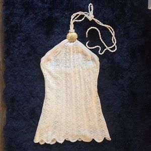 White crochet halter top lilly Pulitzer